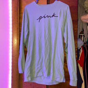 VS PINK. blue long sleeve shirt